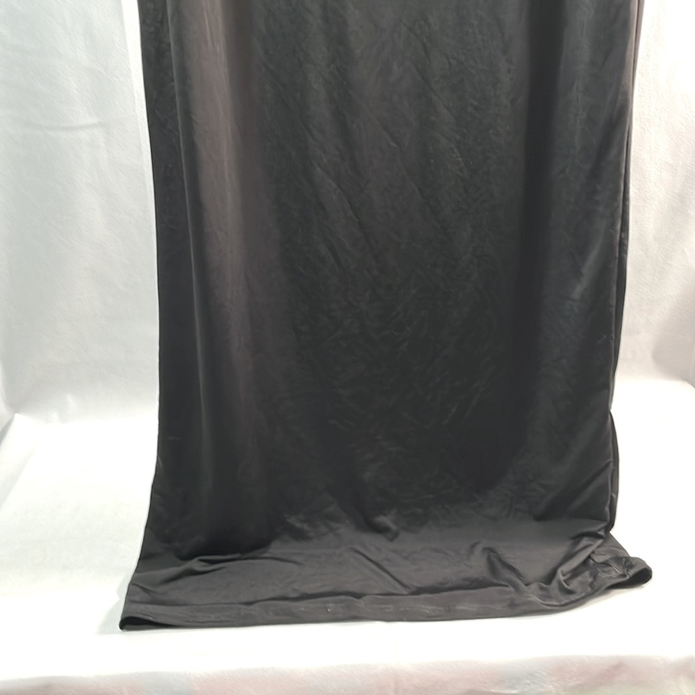 Kardashian Boohoo Dress by Sz 14 Slim Black Slip Maxi Floor Length NWOT - Picture 4 of 5